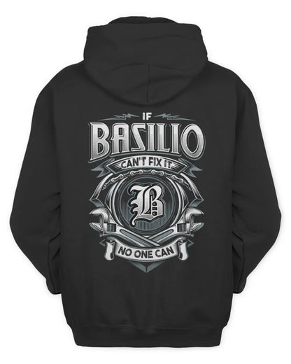BASILIO AP81-K4-626 - Personalized Ahmed Quote Apparel “If Ahmed Can't Fix It, No One Can” - Unisex Hoodie - Black