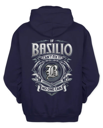 BASILIO AP81-K4-626 - Personalized Ahmed Quote Apparel “If Ahmed Can't Fix It, No One Can” - Unisex Hoodie - Navy