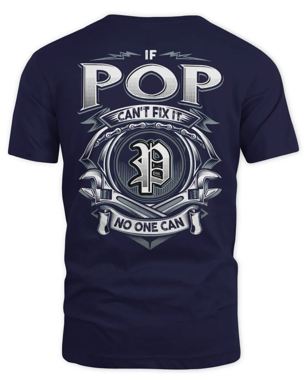 POP AP81-K4-626 - Personalized Ahmed Quote Apparel “If Ahmed Can't Fix It, No One Can” - Unisex Standard T-Shirt - Navy
