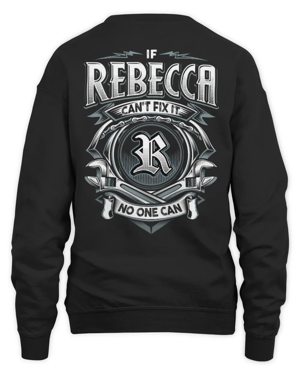 REBECCA AP81-K4-626 - Personalized Ahmed Quote Apparel “If Ahmed Can't Fix It, No One Can” - Unisex Sweatshirt - Black