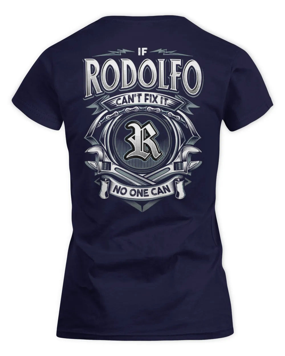 RODOLFO AP81-K4-626 - Personalized Ahmed Quote Apparel “If Ahmed Can't Fix It, No One Can” - Women's Standard T-Shirt - Navy