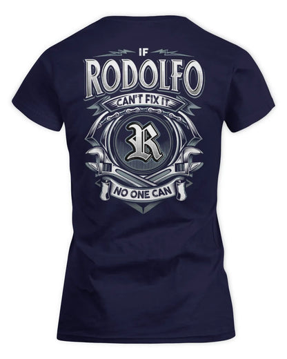 RODOLFO AP81-K4-626 - Personalized Ahmed Quote Apparel “If Ahmed Can't Fix It, No One Can” - Women's Standard T-Shirt - Navy