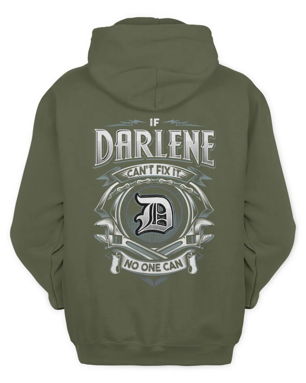 DARLENE AP81-K4-626 - Personalized Ahmed Quote Apparel “If Ahmed Can't Fix It, No One Can” - Unisex Hoodie - Military Green