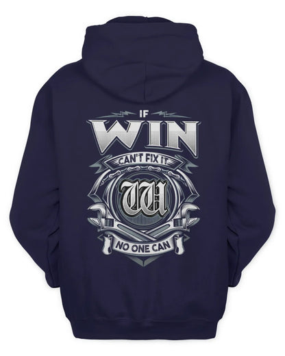 WIN AP81-K4-626 - Personalized Ahmed Quote Apparel “If Ahmed Can't Fix It, No One Can” - Unisex Hoodie - Navy