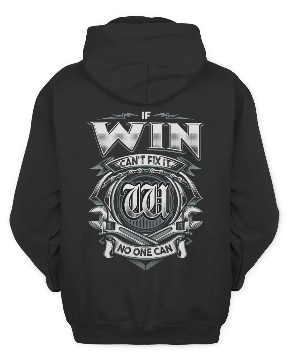 WIN AP81-K4-626 - Personalized Ahmed Quote Apparel “If Ahmed Can't Fix It, No One Can” - Unisex Hoodie - Black