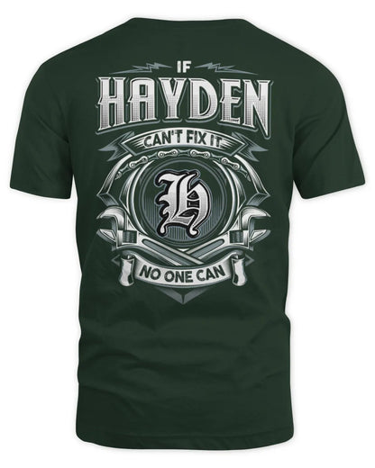 HAYDEN AP81-K4-626 - Personalized Ahmed Quote Apparel “If Ahmed Can't Fix It, No One Can” - Unisex Standard T-Shirt - Forest Green