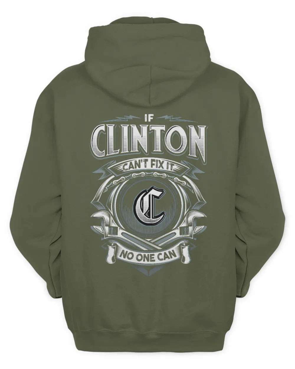 CLINTON AP81-K4-626 - Personalized Ahmed Quote Apparel “If Ahmed Can't Fix It, No One Can” - Unisex Hoodie - Military Green