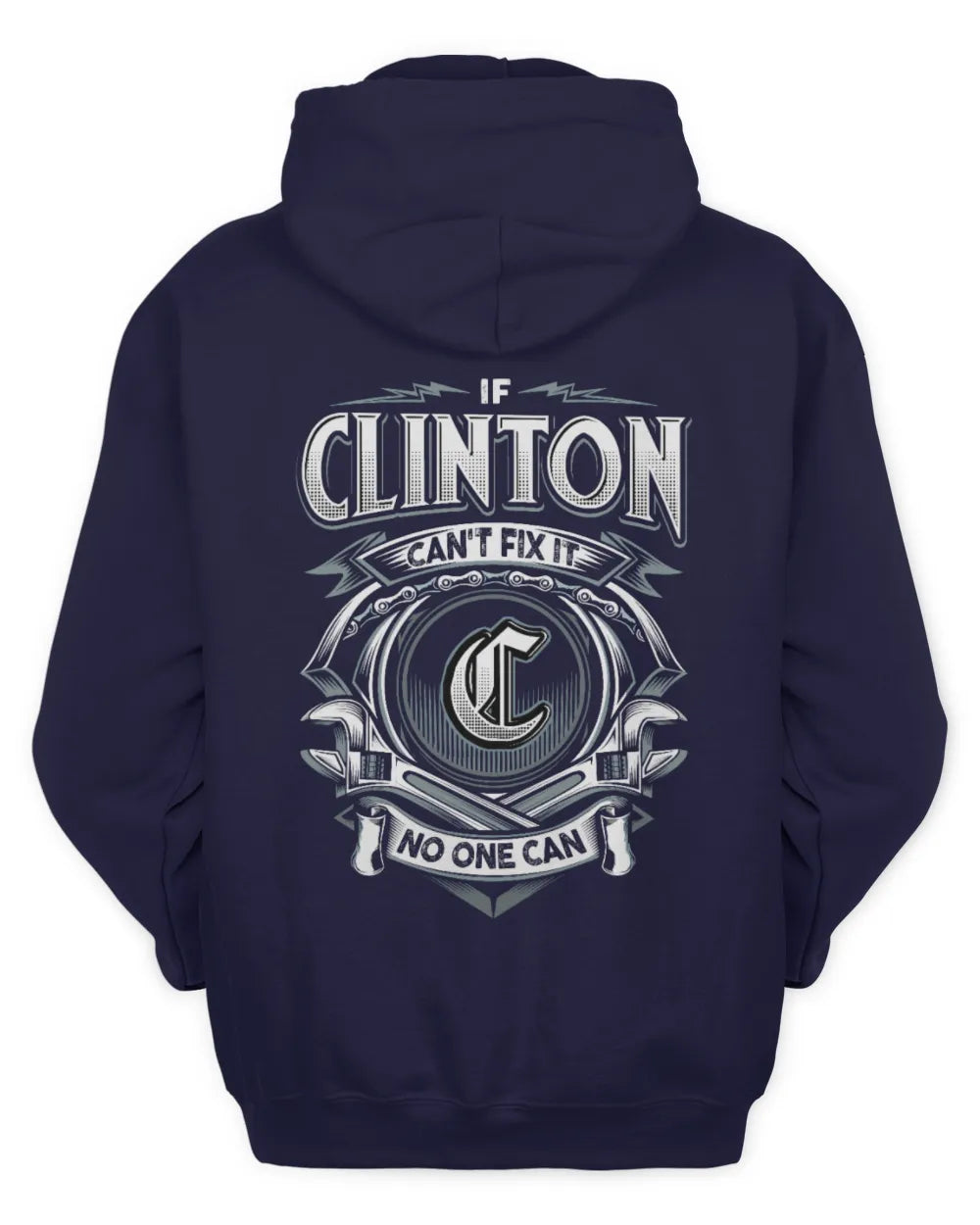 CLINTON AP81-K4-626 - Personalized Ahmed Quote Apparel “If Ahmed Can't Fix It, No One Can” - Unisex Hoodie - Navy