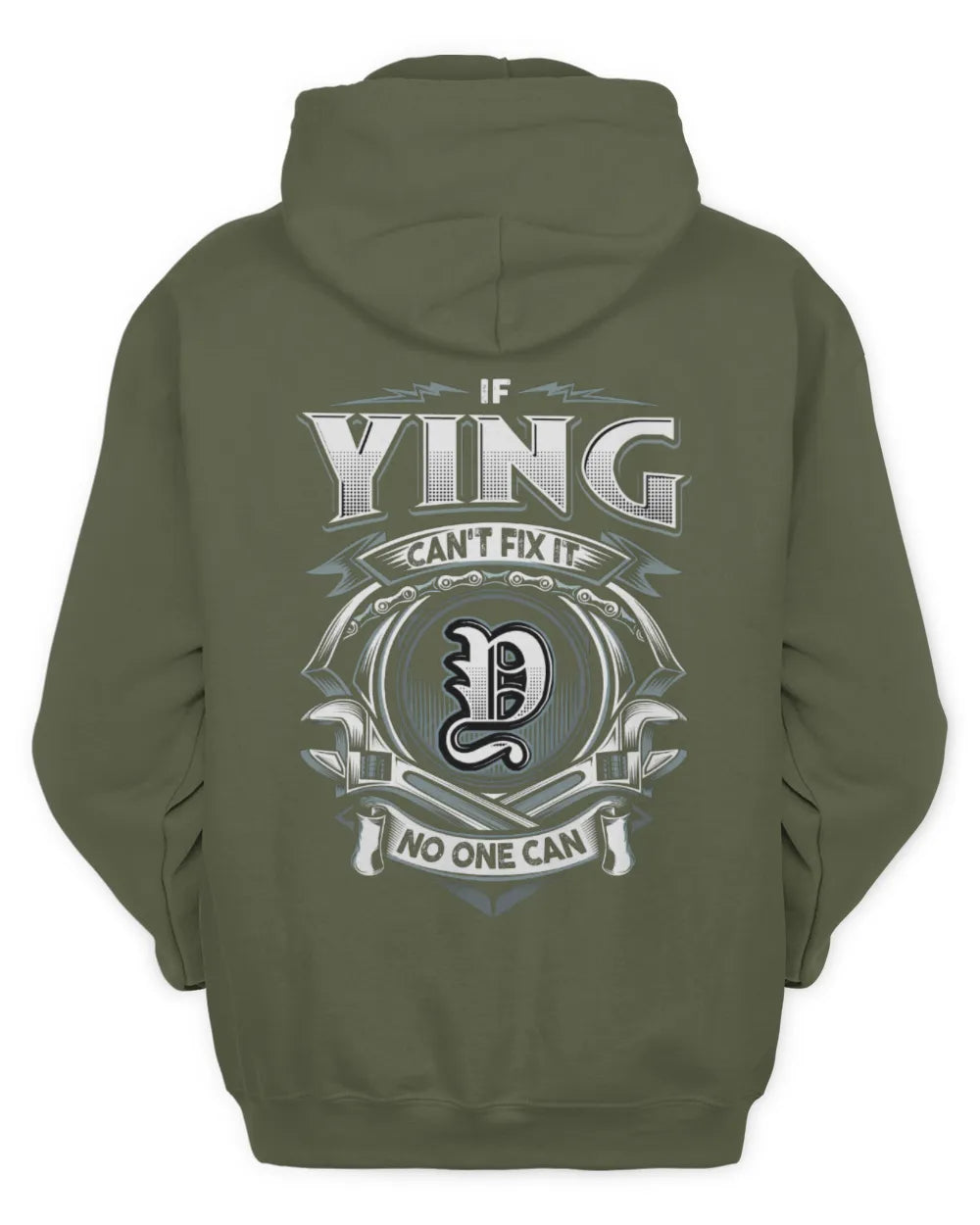 YING AP81-K4-626 - Personalized Ahmed Quote Apparel “If Ahmed Can't Fix It, No One Can” - Unisex Hoodie - Military Green