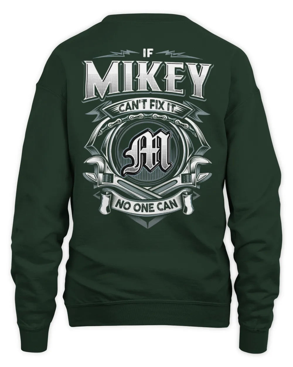 MIKEY AP81-K4-626 - Personalized Ahmed Quote Apparel “If Ahmed Can't Fix It, No One Can” - Unisex Sweatshirt - Forest Green