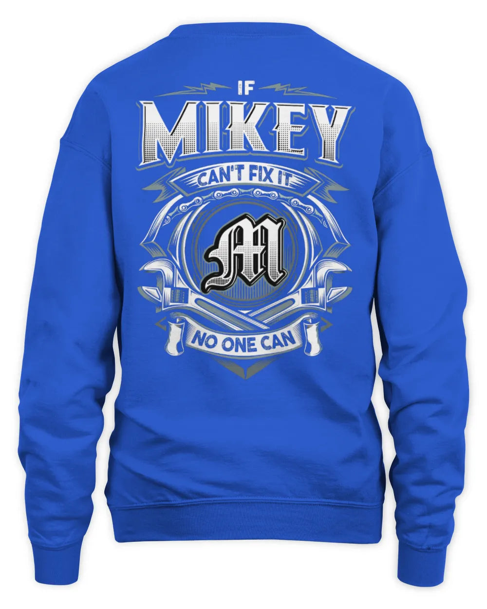 MIKEY AP81-K4-626 - Personalized Ahmed Quote Apparel “If Ahmed Can't Fix It, No One Can” - Unisex Sweatshirt - Royal
