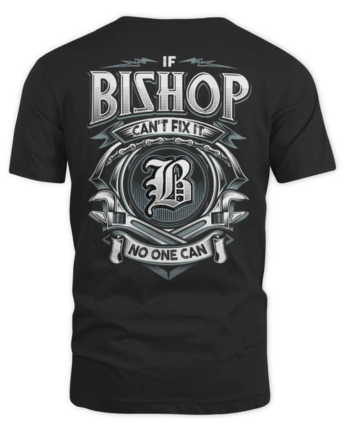 BISHOP AP81-K4-626 - Personalized Ahmed Quote Apparel “If Ahmed Can't Fix It, No One Can” - Unisex Standard T-Shirt - Black