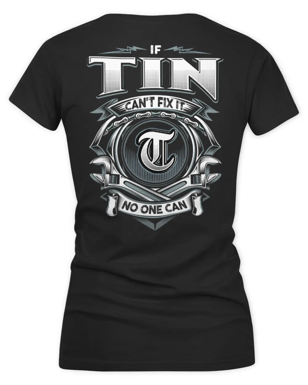 TIN AP81-K4-626 - Personalized Ahmed Quote Apparel “If Ahmed Can't Fix It, No One Can” - Women's V-Neck T-Shirt - Black