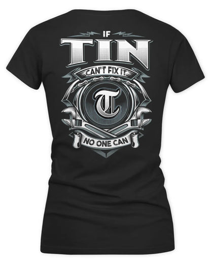 TIN AP81-K4-626 - Personalized Ahmed Quote Apparel “If Ahmed Can't Fix It, No One Can” - Women's V-Neck T-Shirt - Black