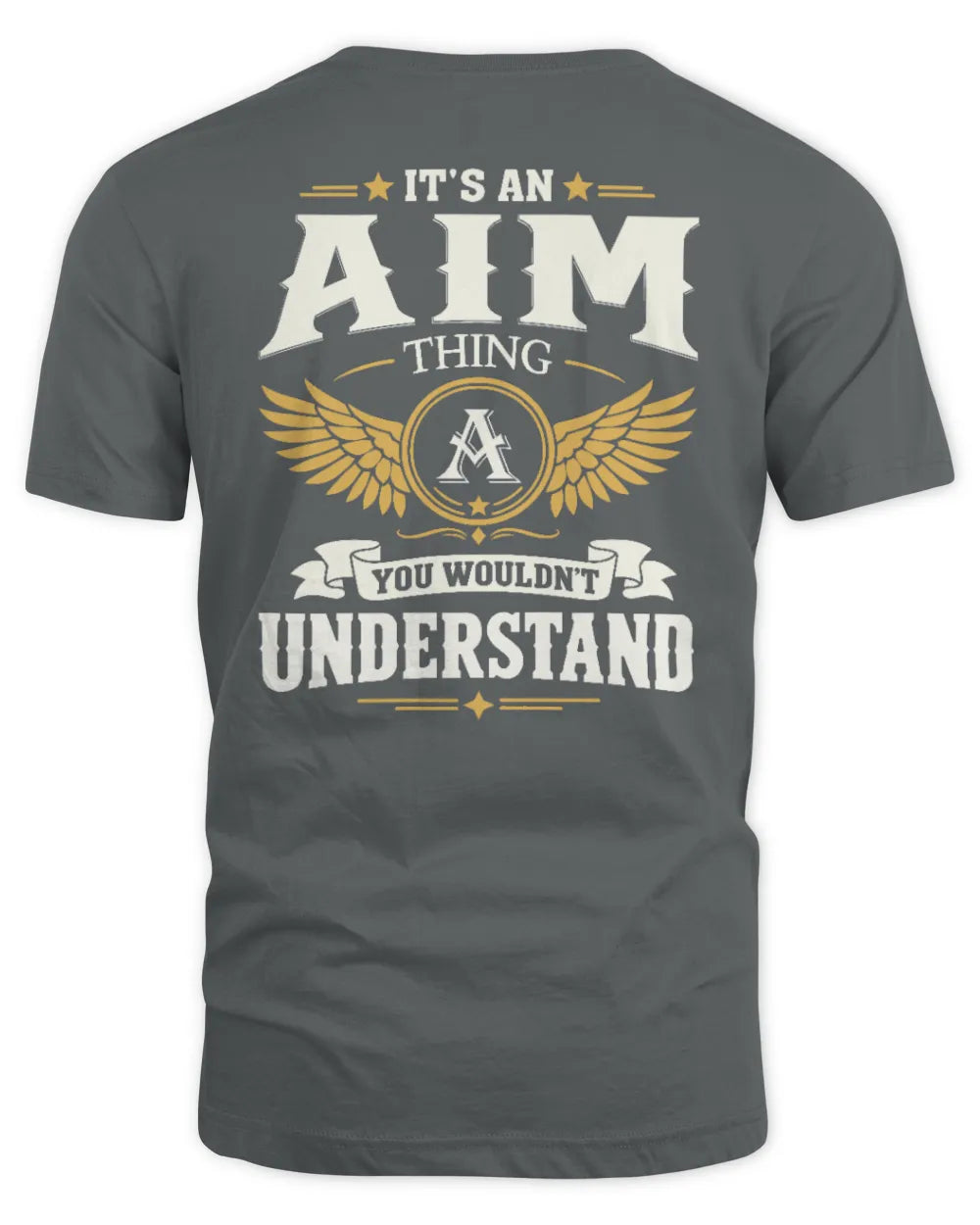 AIM KT06-M008 It’s a [NAME] Thing – You Wouldn’t Understand | Personalized Vintage T-Shirt - Unisex Standard T-Shirt - Charcoal