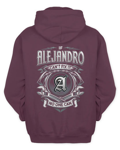 ALEJANDRO AP81-K4-626 - Personalized Ahmed Quote Apparel “If Ahmed Can't Fix It, No One Can” - Unisex Hoodie - Maroon