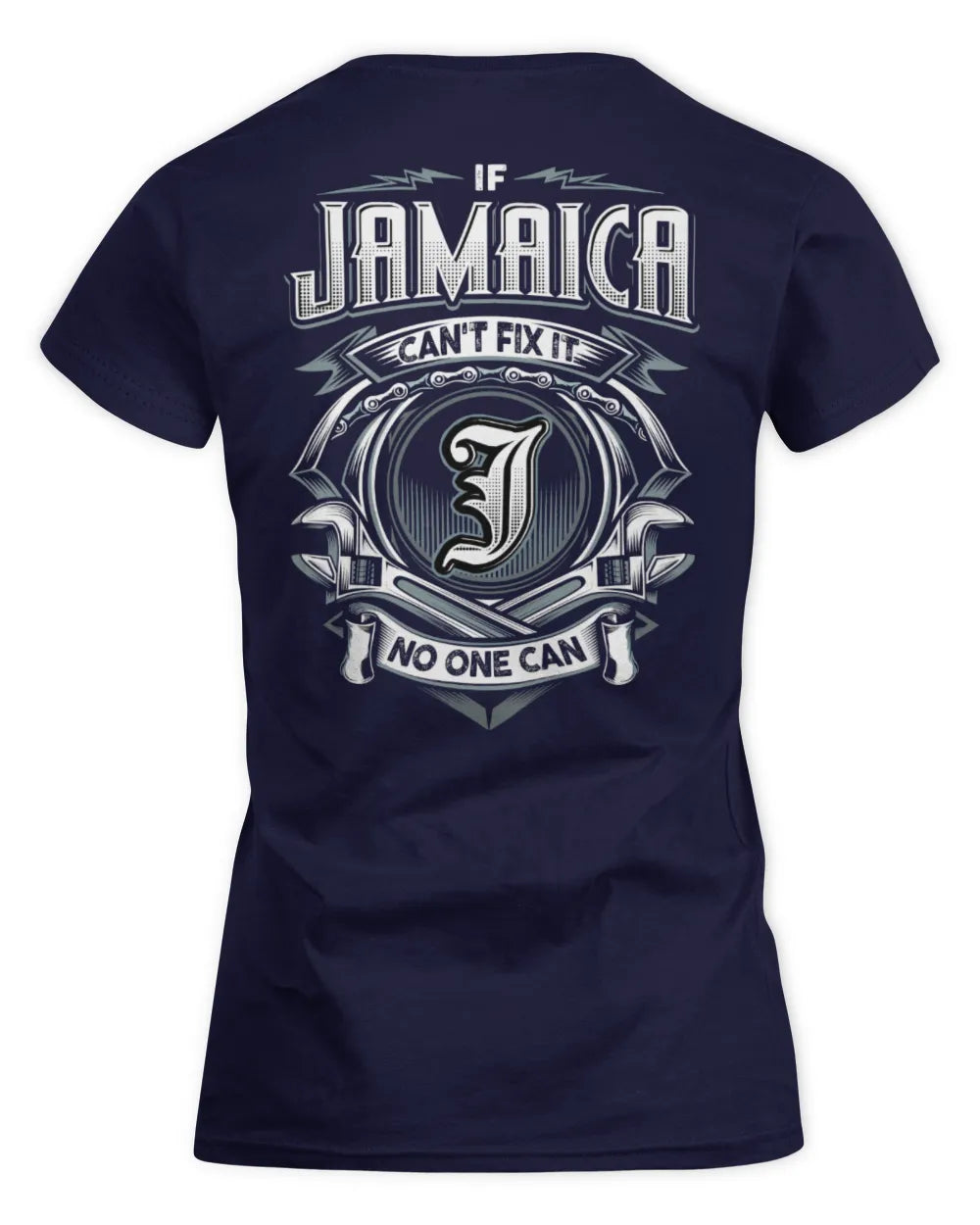 JAMAICA AP81-K4-626 - Personalized Ahmed Quote Apparel “If Ahmed Can't Fix It, No One Can” - Women's Standard T-Shirt - Navy