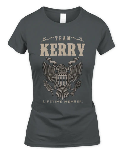 KERRY TP06-K82 – Personalized Classic Style Apparel “Team NAME Lifetime Member” - Women's Standard T-Shirt - Charcoal
