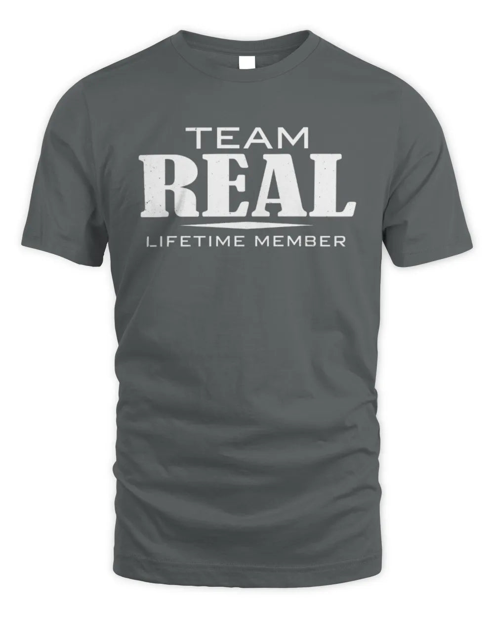 REAL BL62-K4-128 - Personalized “Team NAME Lifetime Member” - Unisex Standard T-Shirt - Charcoal