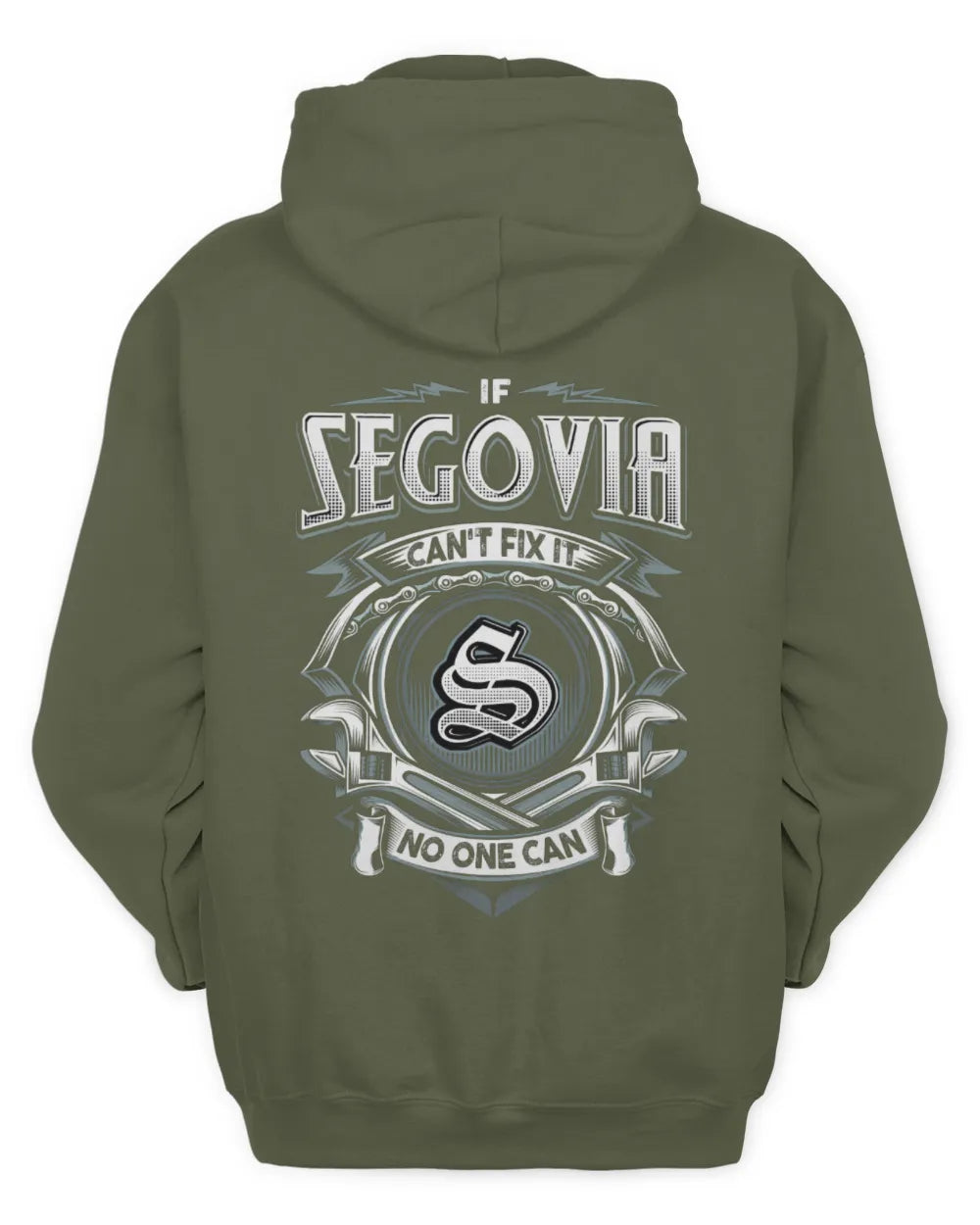 SEGOVIA AP81-K4-626 - Personalized Ahmed Quote Apparel “If Ahmed Can't Fix It, No One Can” - Unisex Hoodie - Military Green