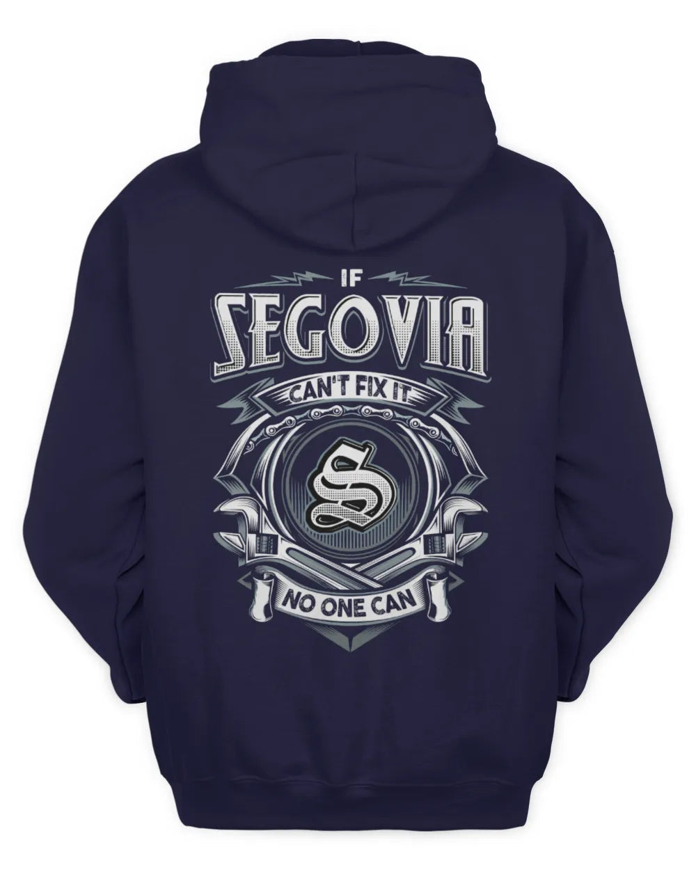 SEGOVIA AP81-K4-626 - Personalized Ahmed Quote Apparel “If Ahmed Can't Fix It, No One Can” - Unisex Hoodie - Navy