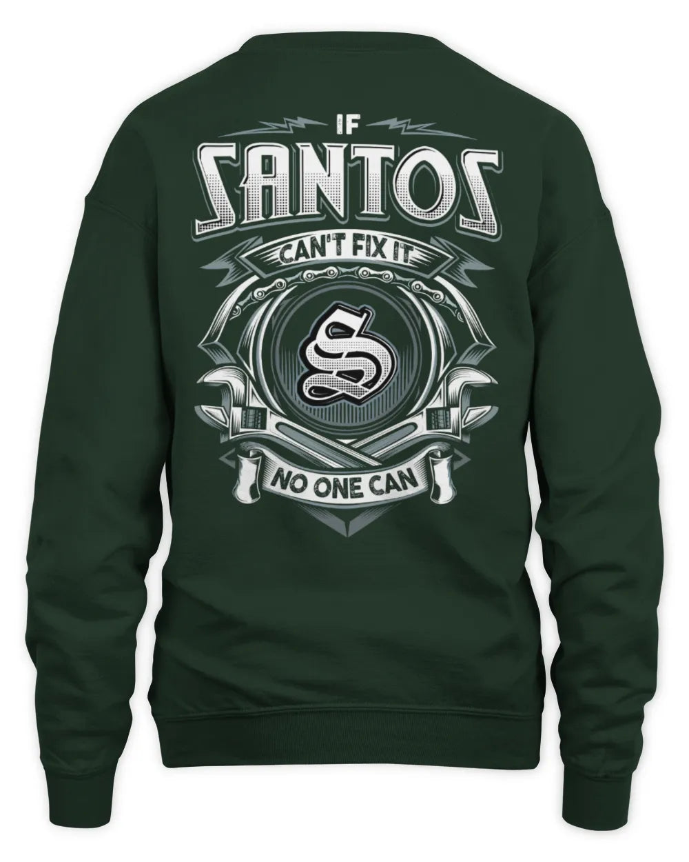 SANTOS AP81-K4-626 - Personalized Ahmed Quote Apparel “If Ahmed Can't Fix It, No One Can” - Unisex Sweatshirt - Forest Green