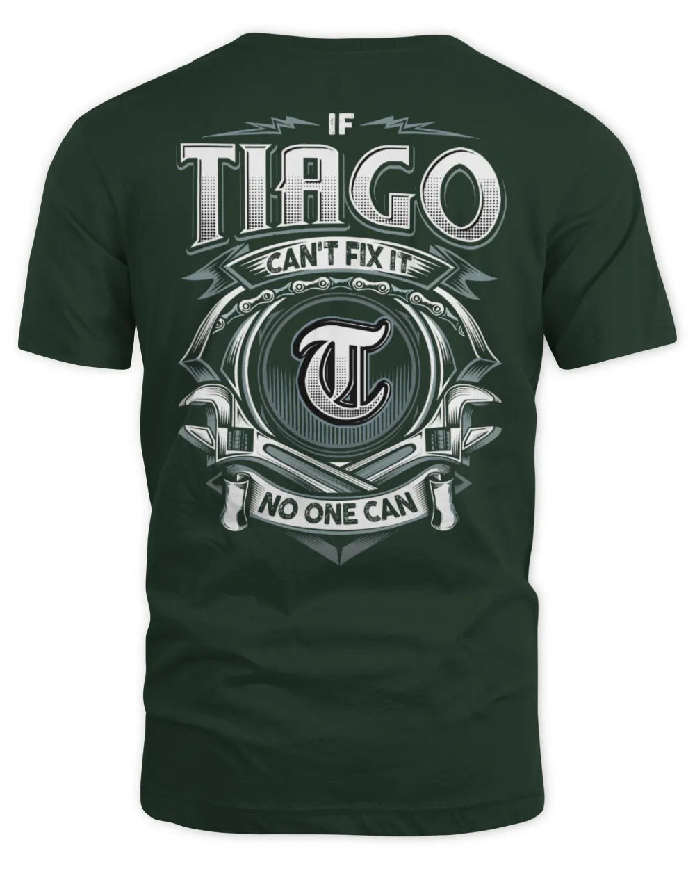 TIAGO AP81-K4-626 - Personalized Ahmed Quote Apparel “If Ahmed Can't Fix It, No One Can” - Unisex Standard T-Shirt - Forest Green