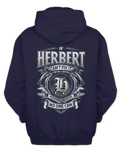 HERBERT AP81-K4-626 - Personalized Ahmed Quote Apparel “If Ahmed Can't Fix It, No One Can” - Unisex Hoodie - Navy