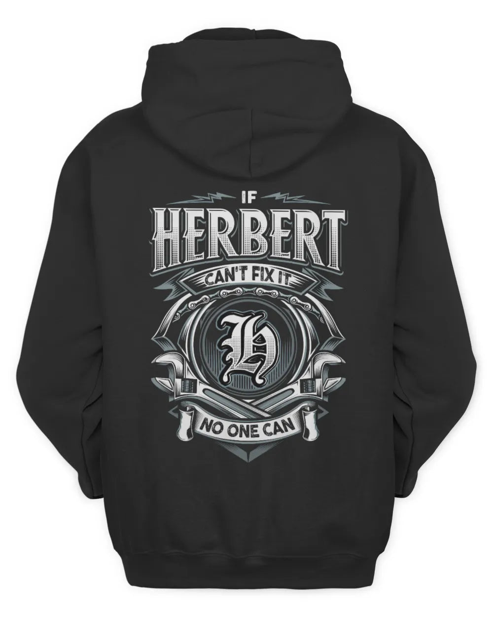 HERBERT AP81-K4-626 - Personalized Ahmed Quote Apparel “If Ahmed Can't Fix It, No One Can” - Unisex Hoodie - Black