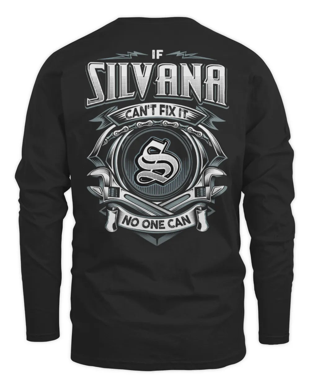 SILVANA AP81-K4-626 - Personalized Ahmed Quote Apparel “If Ahmed Can't Fix It, No One Can” - Men's Long Sleeved T-Shirt - Black