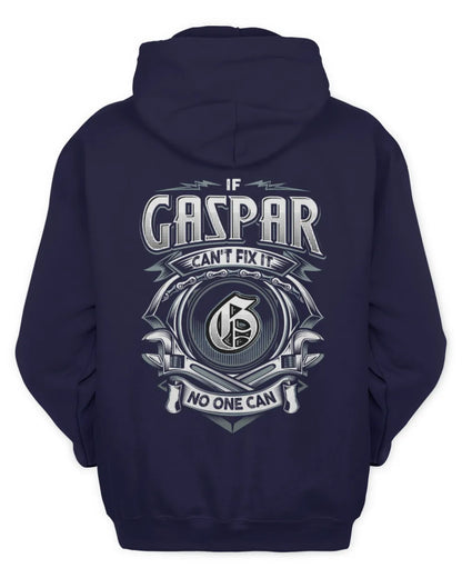 GASPAR AP81-K4-626 - Personalized Ahmed Quote Apparel “If Ahmed Can't Fix It, No One Can” - Unisex Hoodie - Navy