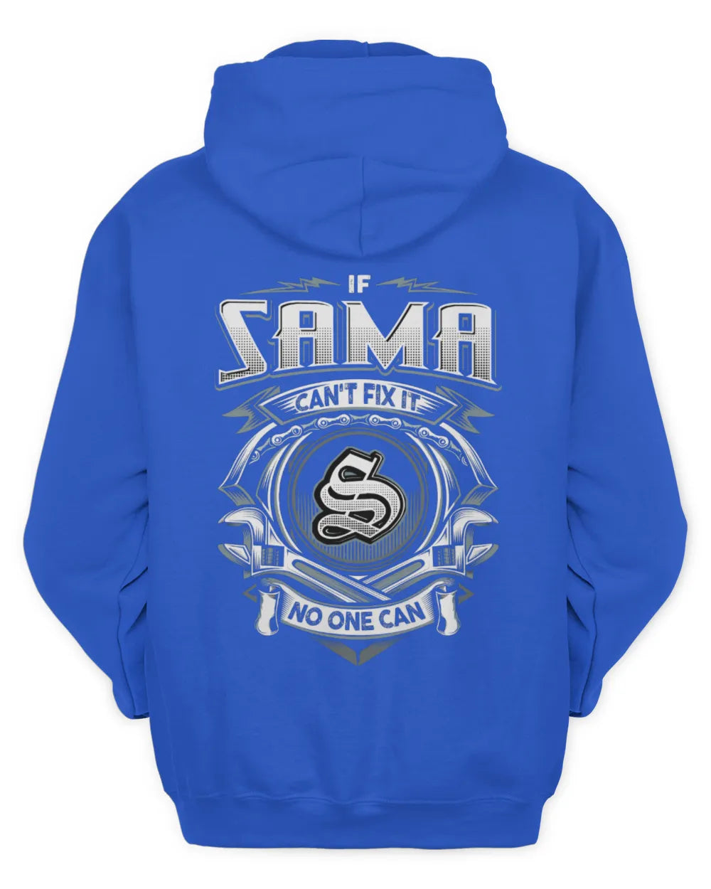 SAMA AP81-K4-626 - Personalized Ahmed Quote Apparel “If Ahmed Can't Fix It, No One Can” - Unisex Hoodie - Royal