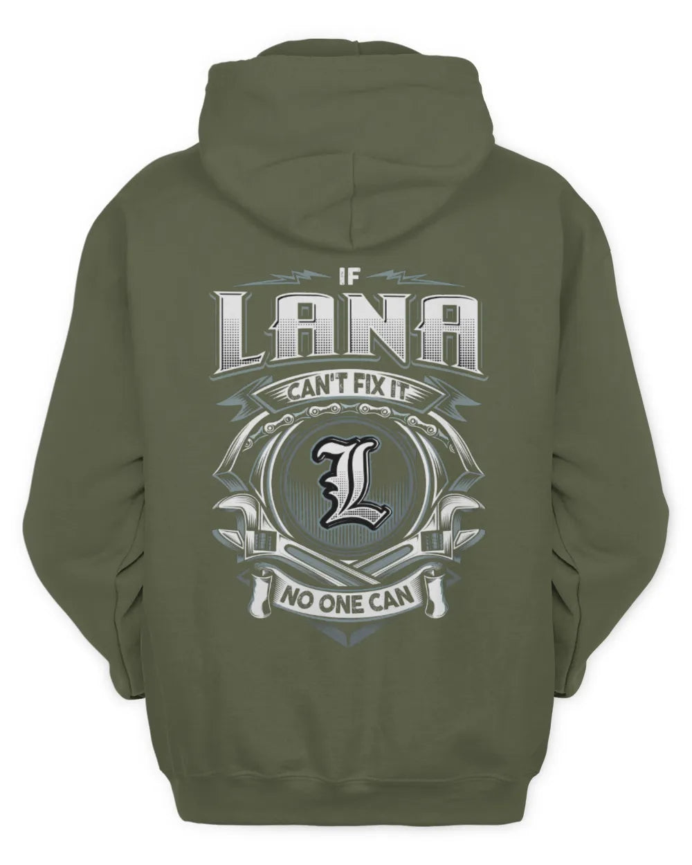 LANA AP81-K4-626 - Personalized Ahmed Quote Apparel “If Ahmed Can't Fix It, No One Can” - Unisex Hoodie - Military Green