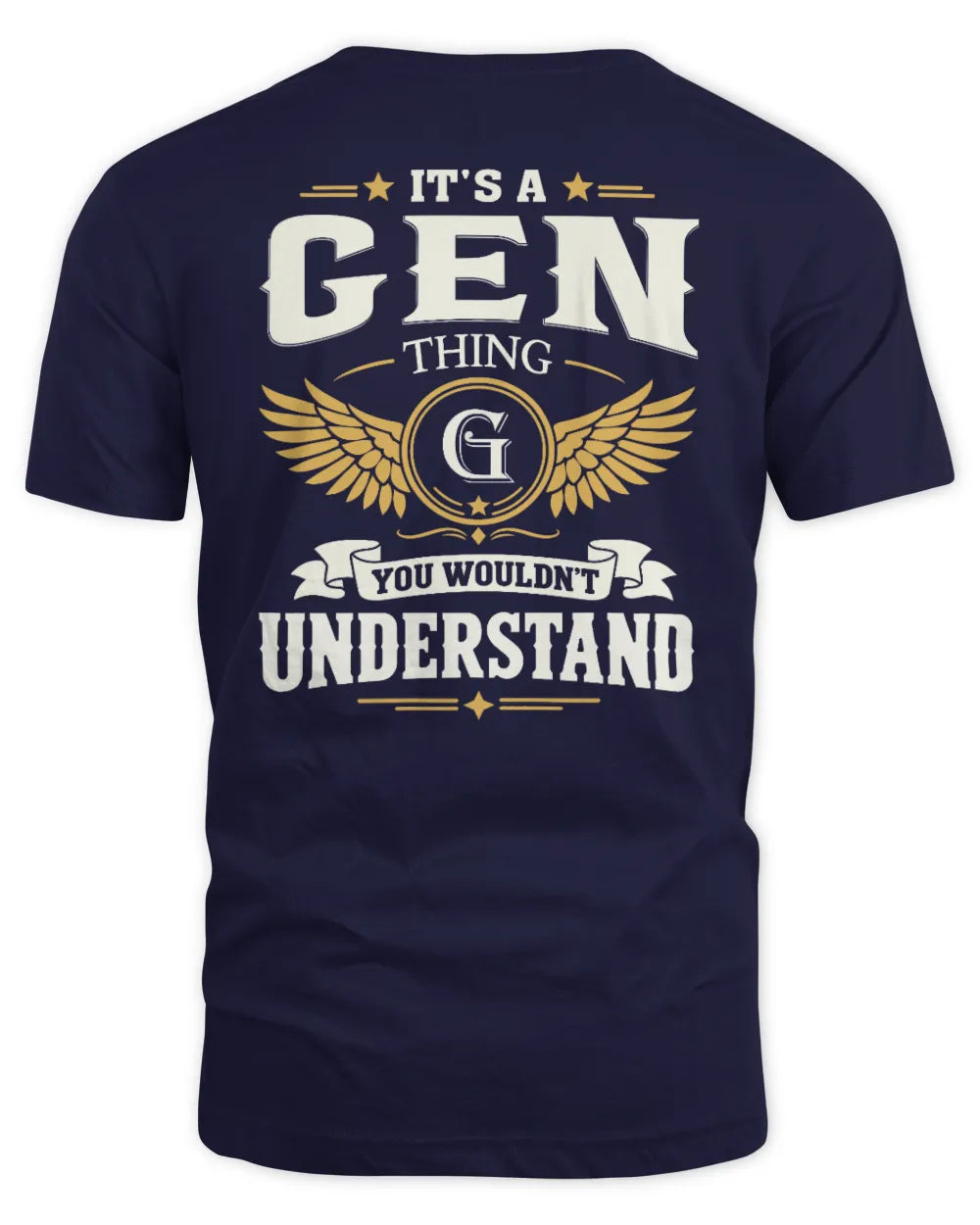 GEN KT06-M008 It’s a [NAME] Thing – You Wouldn’t Understand | Personalized Vintage T-Shirt - Unisex Standard T-Shirt - Navy