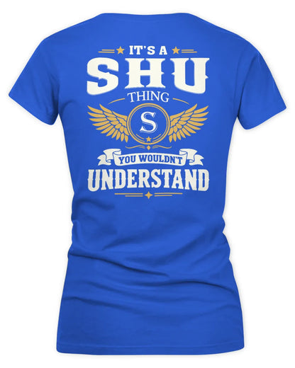 SHU KT06-M008 It’s a [NAME] Thing – You Wouldn’t Understand | Personalized Vintage T-Shirt - Women's V-Neck T-Shirt - Royal