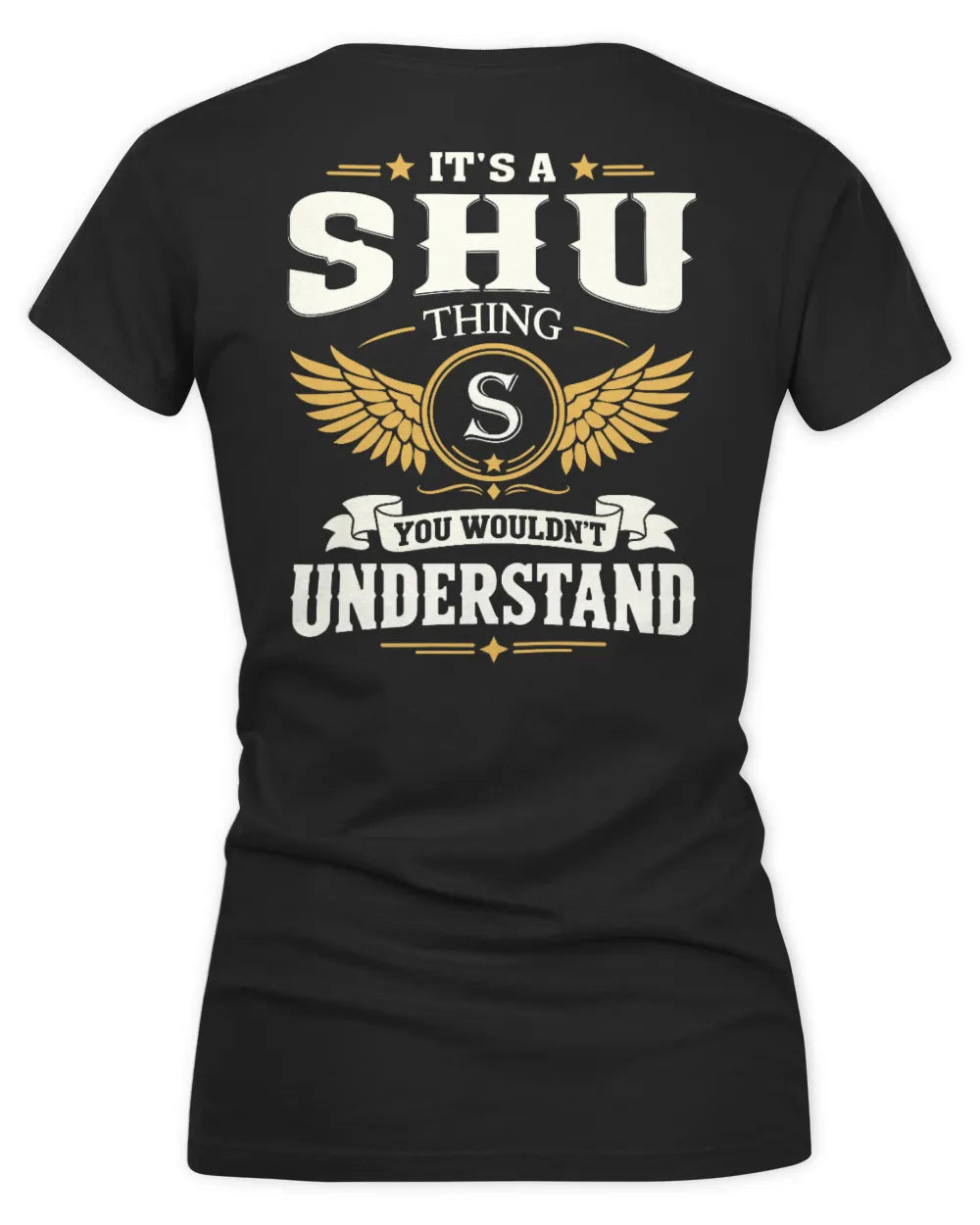 SHU KT06-M008 It’s a [NAME] Thing – You Wouldn’t Understand | Personalized Vintage T-Shirt - Women's V-Neck T-Shirt - Black
