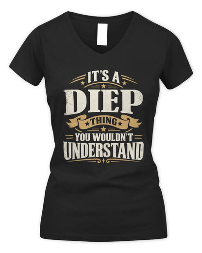 DIEP P08 TH51 - Personalized “It’s a/an [NAME] Thing – You Wouldn’t Understand” Shirt - Women's V-Neck T-Shirt - Black