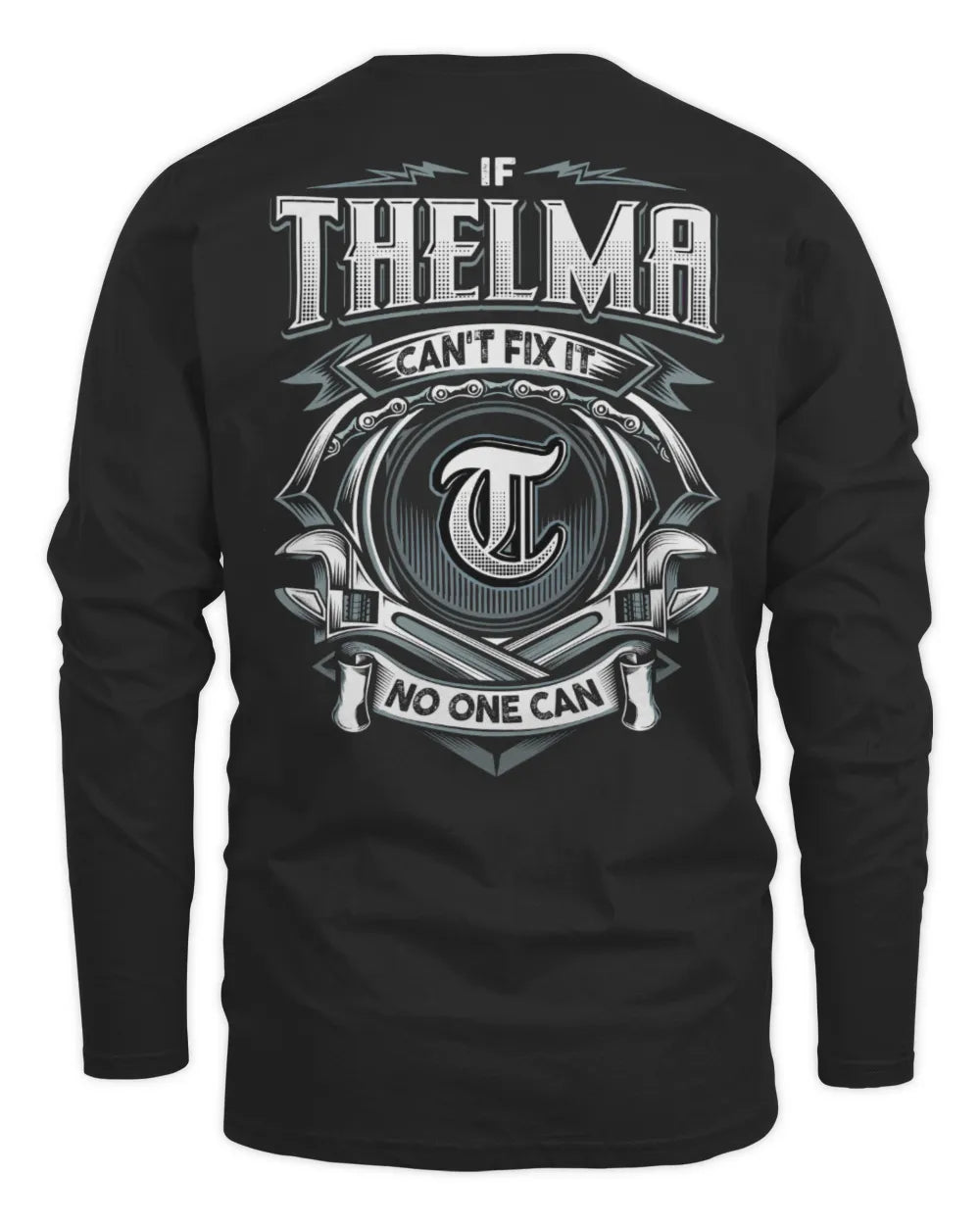 THELMA AP81-K4-626 - Personalized Ahmed Quote Apparel “If Ahmed Can't Fix It, No One Can” - Men's Long Sleeved T-Shirt - Black