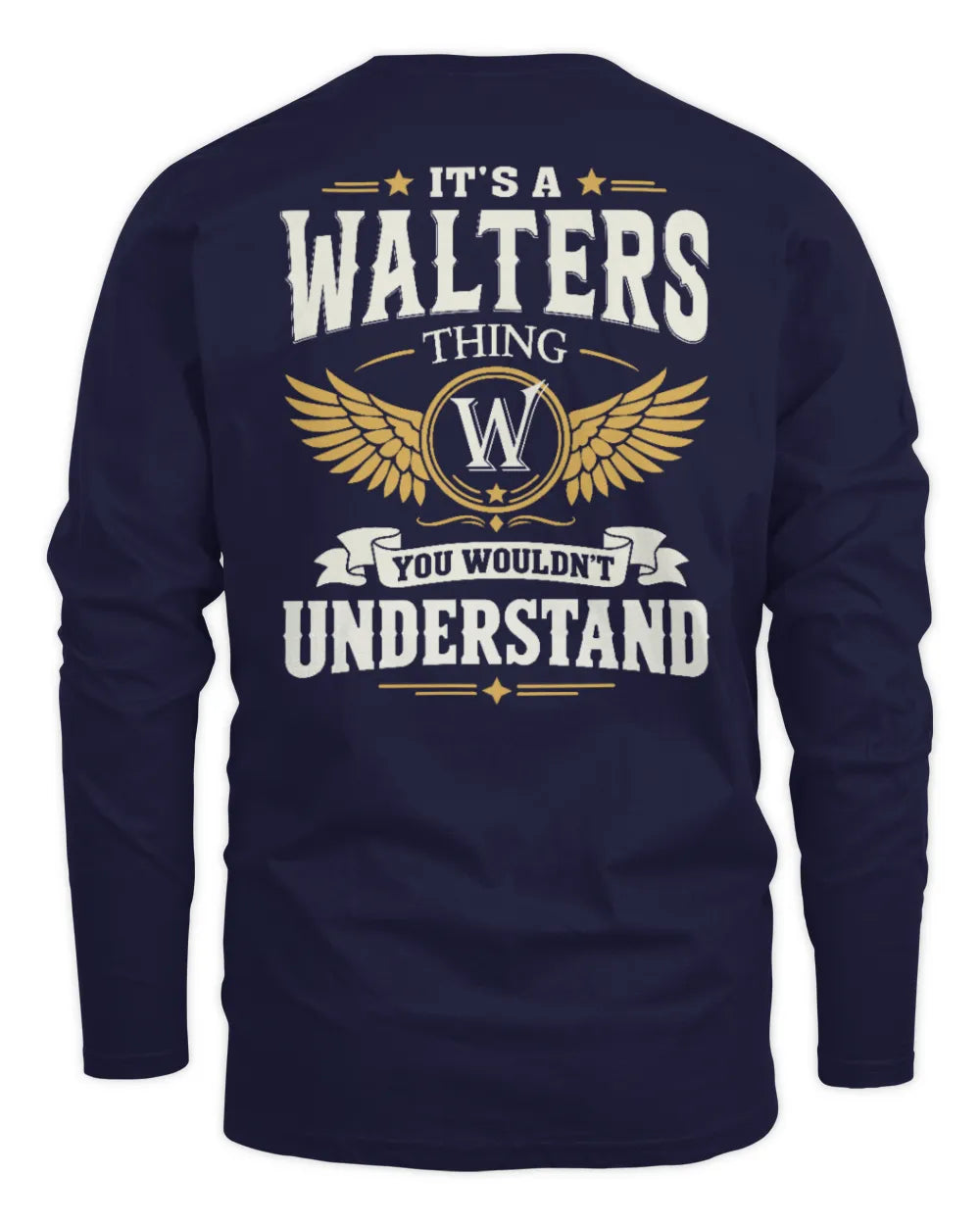 WALTERS KT06-M008 It’s a [NAME] Thing – You Wouldn’t Understand | Personalized Vintage T-Shirt - Men's Long Sleeved T-Shirt - Navy