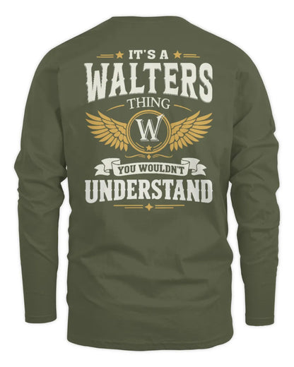 WALTERS KT06-M008 It’s a [NAME] Thing – You Wouldn’t Understand | Personalized Vintage T-Shirt - Men's Long Sleeved T-Shirt - Military Green