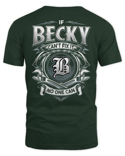 BECKY AP81-K4-626 - Personalized Ahmed Quote Apparel “If Ahmed Can't Fix It, No One Can” - Unisex Standard T-Shirt - Forest Green