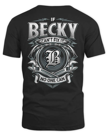 BECKY AP81-K4-626 - Personalized Ahmed Quote Apparel “If Ahmed Can't Fix It, No One Can” - Unisex Standard T-Shirt - Black