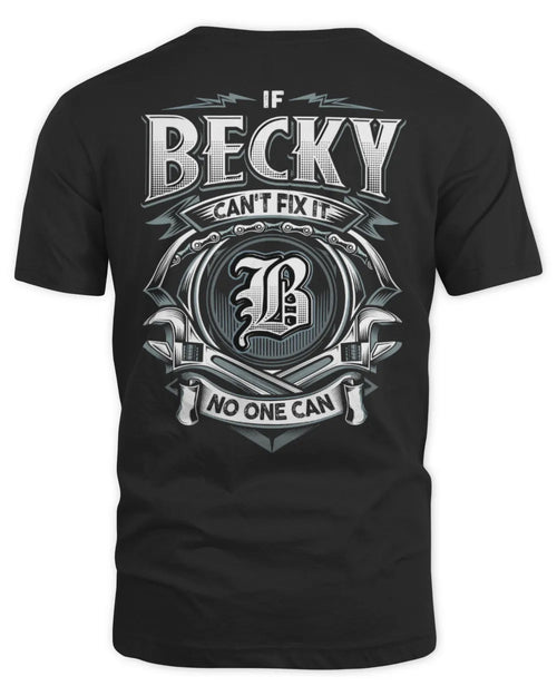 BECKY AP81-K4-626 - Personalized Ahmed Quote Apparel “If Ahmed Can't Fix It, No One Can” - Unisex Standard T-Shirt - Black