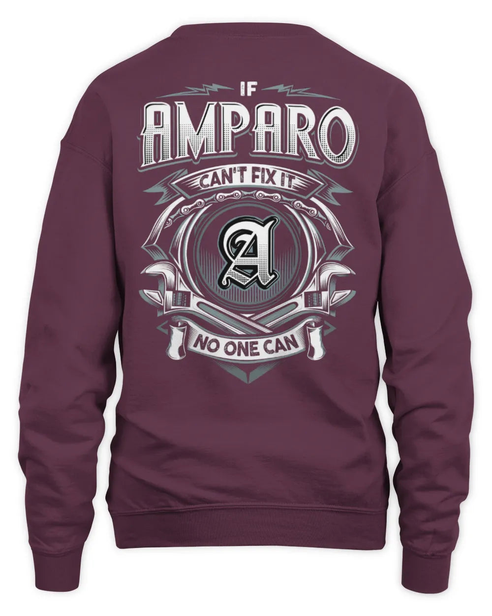 AMPARO AP81-K4-626 - Personalized Ahmed Quote Apparel “If Ahmed Can't Fix It, No One Can” - Unisex Sweatshirt - Maroon