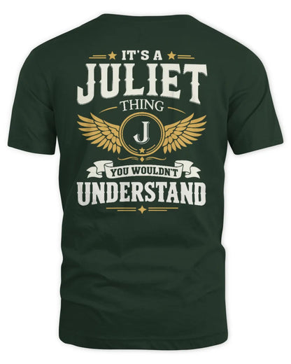 JULIET KT06-M008 It’s a [NAME] Thing – You Wouldn’t Understand | Personalized Vintage T-Shirt - Unisex Standard T-Shirt - Forest Green