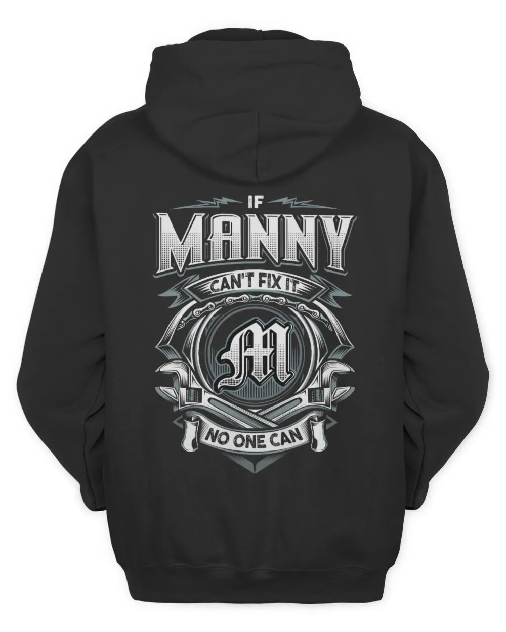 MANNY AP81-K4-626 - Personalized Ahmed Quote Apparel “If Ahmed Can't Fix It, No One Can” - Unisex Hoodie - Black