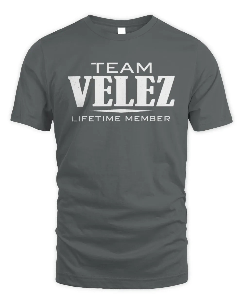 VELEZ BL62-K4-128 - Personalized “Team NAME Lifetime Member” - Unisex Standard T-Shirt - Charcoal