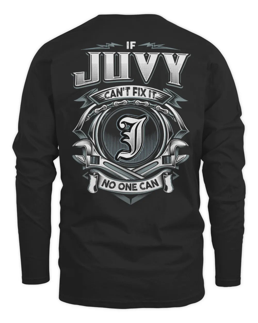 JUVY AP81-K4-626 - Personalized Ahmed Quote Apparel “If Ahmed Can't Fix It, No One Can” - Men's Long Sleeved T-Shirt - Black