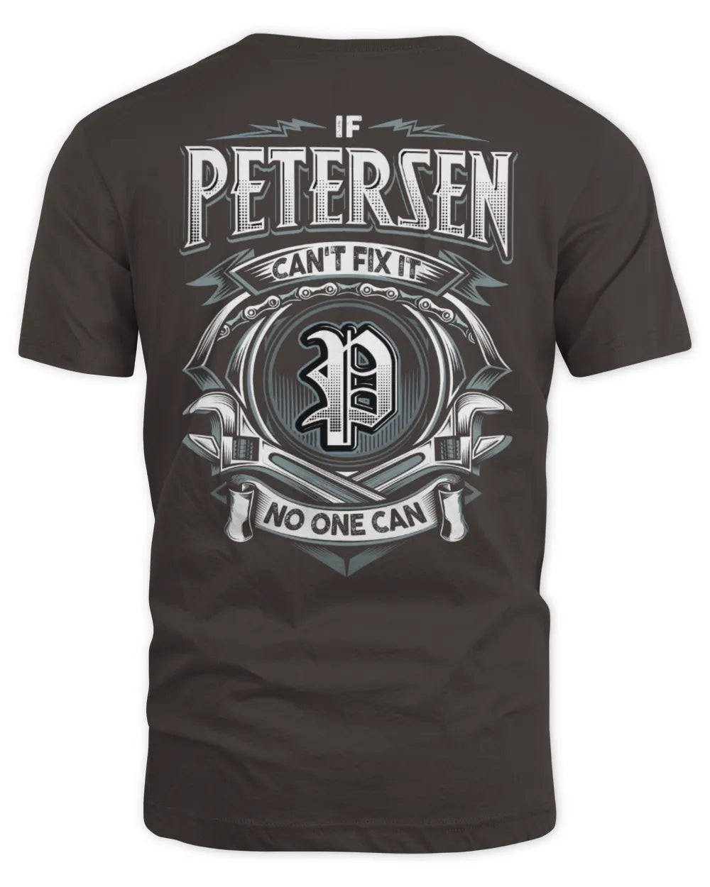 PETERSEN AP81-K4-626 - Personalized Ahmed Quote Apparel “If Ahmed Can't Fix It, No One Can” - Unisex Standard T-Shirt - Dark Chocolate