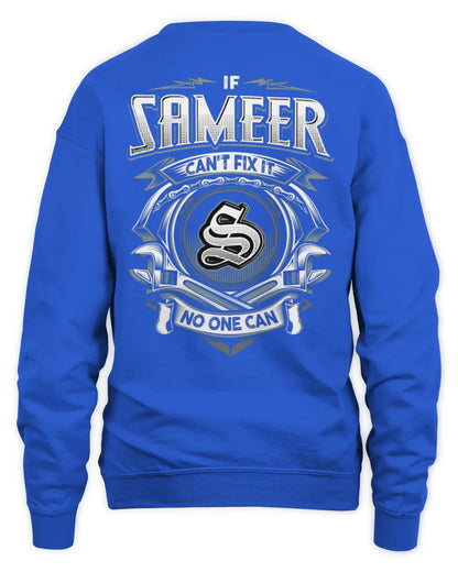 SAMEER AP81-K4-626 - Personalized Ahmed Quote Apparel “If Ahmed Can't Fix It, No One Can” - Unisex Sweatshirt - Royal